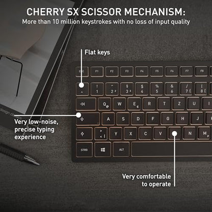 CHERRY Wireless Keyboard and Mouse Set JD-9100US-2 QWERTY Black/Bronze