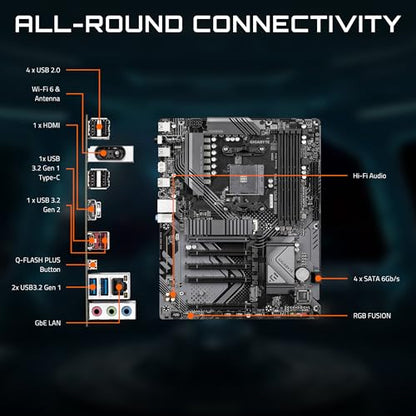 GIGABYTE B550 EAGLE WIFI6 ATX Motherboard, AMD AM4, Supports Ryzen 5000/4000/3000, DDR4, PCIe 4.0
