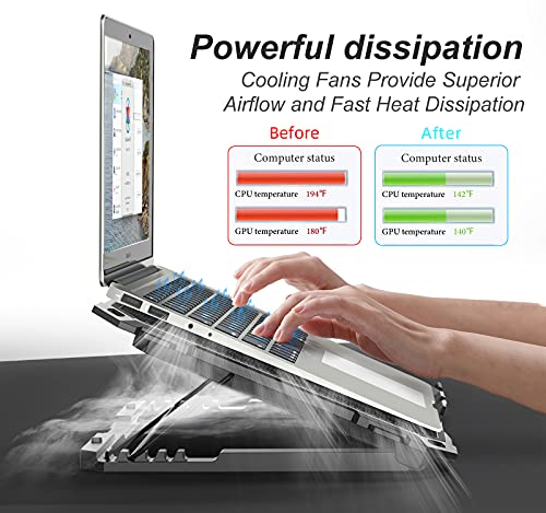 KYOLLY 17.3 Laptop Cooling Pad K20-3 Air Cooling 5 Fans ABS Blue