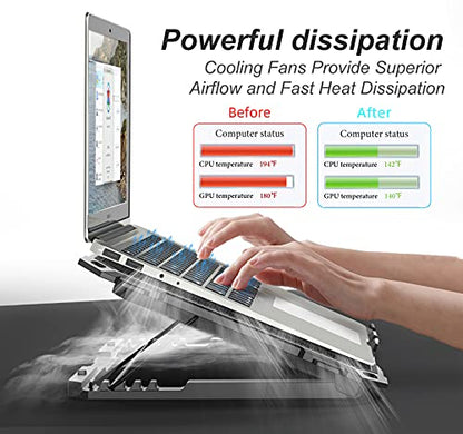 KYOLLY 17.3 Laptop Cooling Pad K20-3 Air Cooling 5 Fans ABS Blue