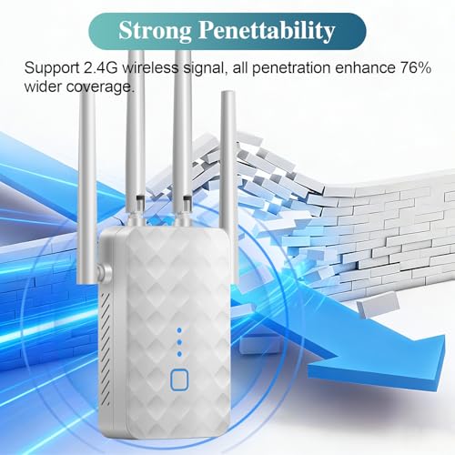 Lektem 300Mbps White Wireless Repeater