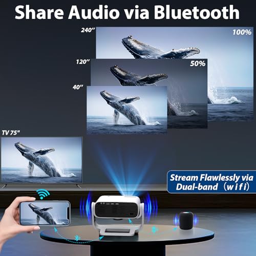 Wielio 269D Mini Projector 1920x1080 50000 Lumen LED Portable