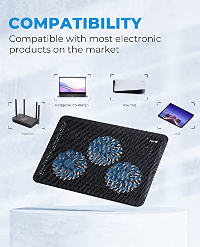 havit HV-F2056 14.96" x 11.02" x 1.18" Laptop Cooling Pad - 3 Fans USB Powered