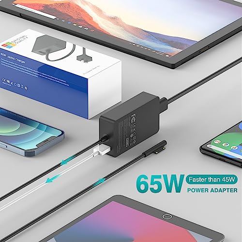 MARSDOCK 65W MDSF65 AC Adapter Power Supply - Compatible with Microsoft Surface Devices