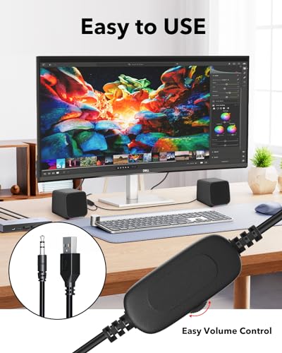 Uakinat 2.55 Inches E-1078 Mono Desktop Speakers 6 Watts USB Powered Multimedia