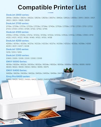 TECKKIN 67XL Ink Cartridges Black and Tri-color Combo Pack, 1150 Pages Yield, for HP Printers
