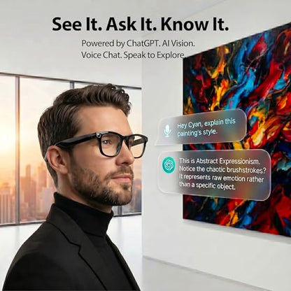 EarlySincere 32GB Smart Glasses 4K 290 mAh Lithium Ion Wearable Computer