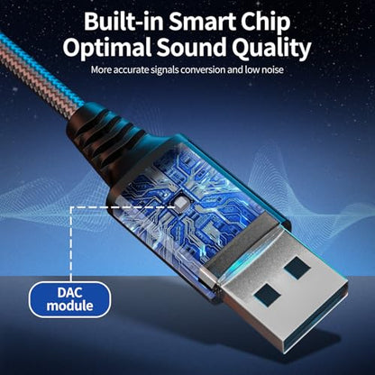 OITYEUF External Sound Card XYF16 USB to 3.5mm TRRS Stereo Adapter Compatible with Windows, Mac, Linux, iOS
