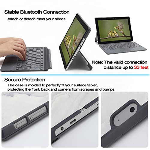 Qulose Surface Go 3/2/1 Keyboard Case JL001 - Scissor Switch QWERTY Bluetooth