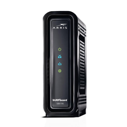 ARRIS 1 Port SB6190 DOCSIS 3.0 Black Cable Modem with 1400 Mbps Max Downstream Speed