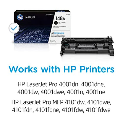 HP 148A Black LaserJet Toner Cartridge | Compatible with LaserJet Pro 4001, MFP 4101 | W1480A