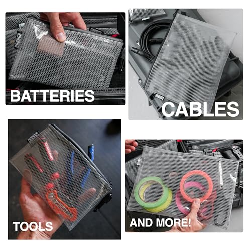 GOBAGS Multi-Size GBAirMulti-4 Clear Zipper Pouch 4 Count