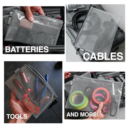 GOBAGS Multi-Size GBAirMulti-4 Clear Zipper Pouch 4 Count