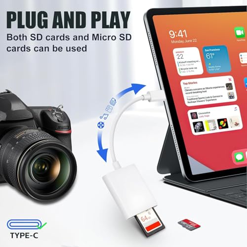 LBSC USB C SD Card Reader 2-Slot Type C Compatible