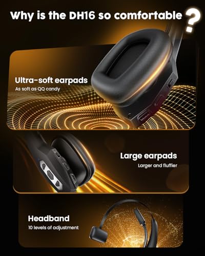 OTYHVV DH16 Bluetooth Headset 32 Hours Battery 20 Hz-20 kHz On Ear Wireless