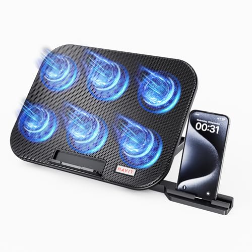 Havit 12-14.1 Inch Cooling Pad HV-F2011 6 Fans Air Cooling