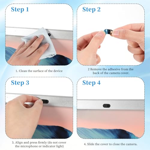 QfwdfcTrenz Flat Webcam Cover 693149 0.02" x 0.02" Universal Privacy Cover