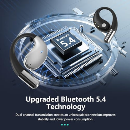 BUABMEQ YYK-Q39 Wireless Translation Earbuds 10m Bluetooth 5.4 Open Ear Design