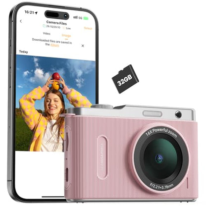 AVAETT C1 64MP Compact Camera 3840p 16X Optical Zoom with Built-in Flash