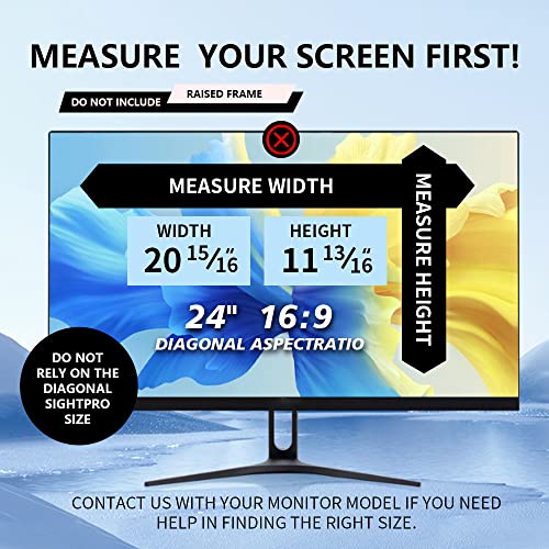 Halloive 24 Inch HH-TYFK24-2pack 16:9 Widescreen Removable Anti-Glare Privacy Filter