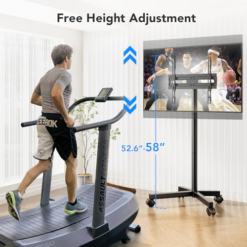 AX WABER 23-60 Inch AX1005TBM Black Floor Mount TV Stand