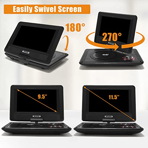 SQQBZZ 9.5 Inch PD-9806 800x480 Portable DVD Player