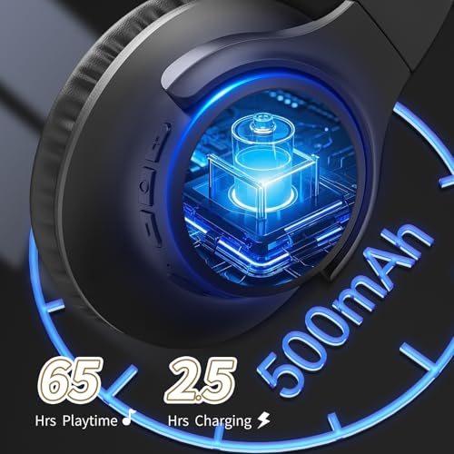 KVIDIO WH201A Bluetooth Headphones Over Ear 65 Hours Playtime