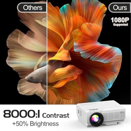 PANSEBA 7.28" x 5.98" HI-04 1920 x 720 7500 ANSI Lumens LED Projector