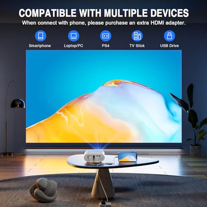 VISSPL 6.1x5.08x2.4 inches V16 Full HD 1080p LCD Portable Video Projector