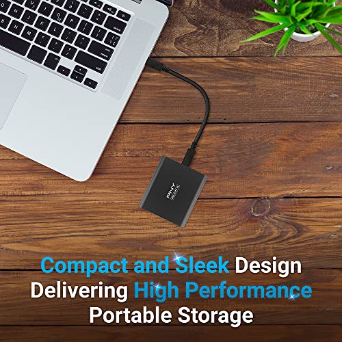 PNY 1TB Portable Solid State Drive USB 3.2 Gen 2x1 SSD Model PSD0CS2160-1TB-RB