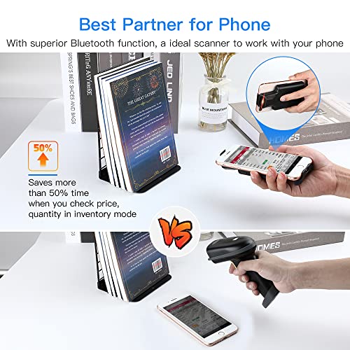 Eyoyo Portable Barcode Scanner EY-017P Bluetooth 1D 2D Wireless Reader