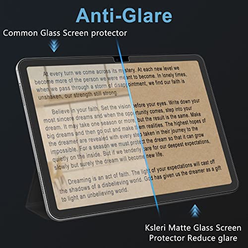 Ksleri 10.9 inch KS-MS-IP10.9 Anti-Glare Matte Glass Screen Protector, Compatible with Apple iPad 10th Generation