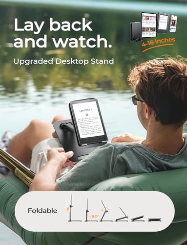 LISEN 2E56 Adjustable Tablet Stand Black Plastic Ergonomic Tabletop Holder