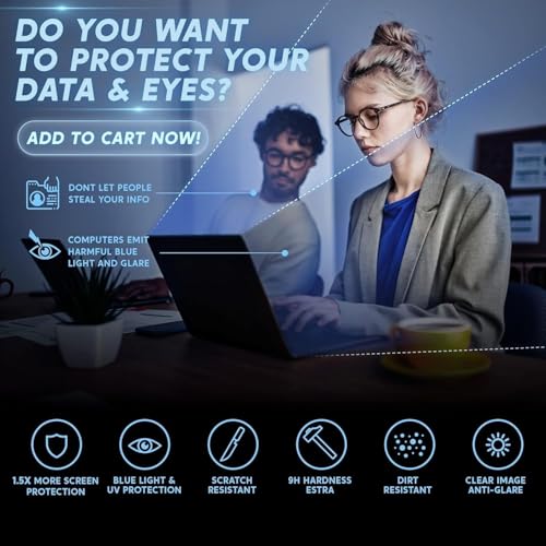 Brevynx 13 Inch Macbook Neo Anti-Glare Blue Light Screen Protector, PET Film, 0.9 Clarity, Anti-Spy, Privacy Filter, Clear