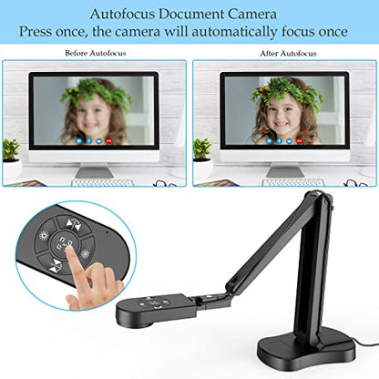 PAKOTOO 8MP Document Camera KB700 2448P USB LED Document