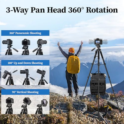 JOILCAN 74" AH75 Tripod, Professional Photography Stand
