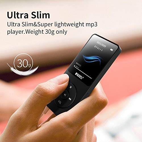 RUIZU 64GB X02 MP3 Player Portable Music Device with FM Radio, Voice Recorder, Video Playback, Bluetooth 5.3, LCD Display