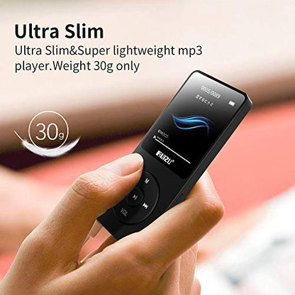 RUIZU 64GB X02 MP3 Player Portable Music Device with FM Radio, Voice Recorder, Video Playback, Bluetooth 5.3, LCD Display
