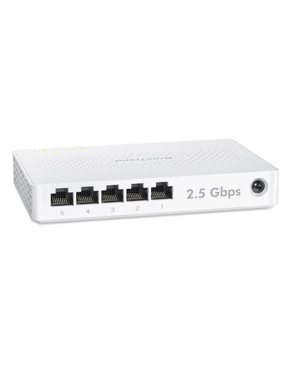 BrosTrend 5-Port 2.5G Ethernet Switch Unmanaged Ethernet Connectivity with 5 RJ45 Ports 2.5 Gbps Data Rate Desktop/Walls Mountable