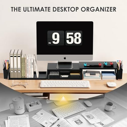 OPNICE 10x3.62x16.06 Inches Monitor Stand with Drawer and Two Pen Holders