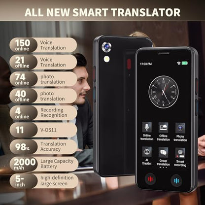 BSTBOO 5.67 x 3.46 x 1.65 inches Model A20 Instant Translator 150 Languages Real-Time Voice Translation Portable Device