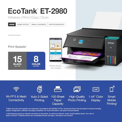 Epson EcoTank ET-2980 4800 x 1200 15 ppm Inkjet Printer