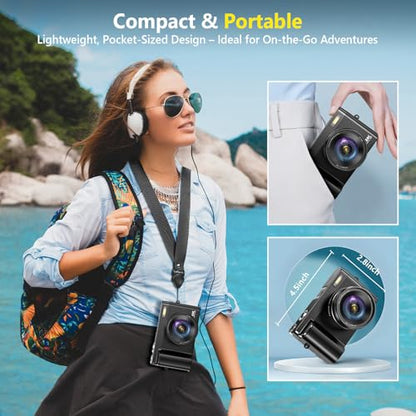 TEFTYMON 16mm DC101 64MP 4K Camera Compact Digital Vlogger