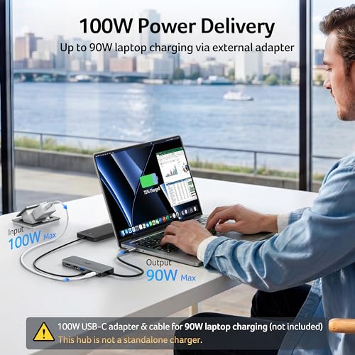 Acer 5-in-1 ODK5U0 USB-C Hub, 4K@60Hz Output, 100W Power Delivery, USB 3.0, Aluminum