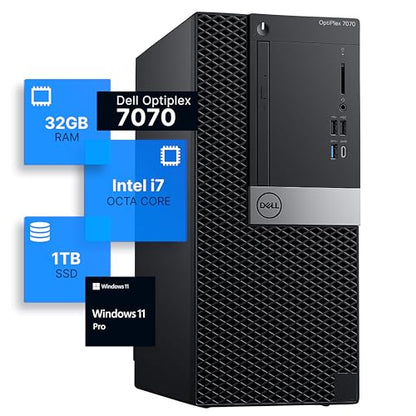 Dell Optiplex 7070 Tower 3840x2160 | 3.4GHz | Intel i7-9700 | 32GB DDR4 | 1TB SSD | Windows 11 Pro