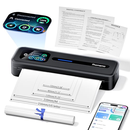 Phomemo 12.17"x2.5"x1.87" M832D 300DPI Monochrome Thermal Portable Printer