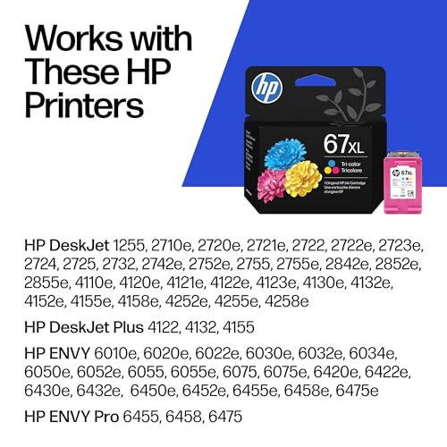HP 67XL Tri-Color High-Yield Ink Cartridge 3YM58AN