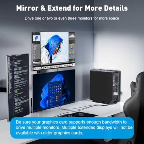 UANTIN 3-Port DisplayPort to HDMI Splitter 4K@60Hz MST Hub