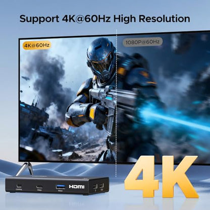 UGREEN KVM Switch 2 Computers 1 Monitor 4K@60Hz