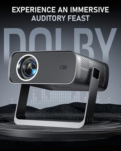 XuanPad 9.7" x 7.9" Full HD 1080P Portable Projector with Native 1920 x 1080 Resolution, 28000:1 Contrast Ratio, LCD Display